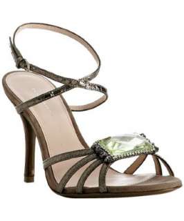 Elie Tahari anthracite snake embossed Natalia sandals   up 