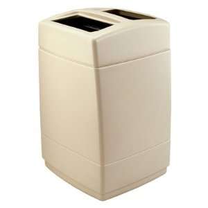  55 Gallon All Season 2 Opening Square Outdoor Garbage Can 