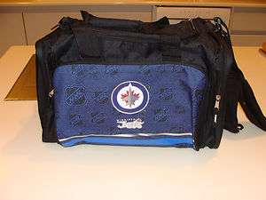 NHL Team Winnipeg Jets Hockey Duffle Bag Carry On NWT Zipper Strap On 
