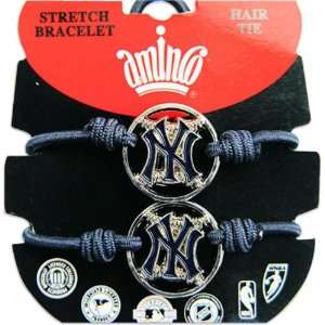  NY YK BRC   New York Yankees   MLB Stretch Bracelet / Hair 