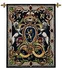 MEDIEVAL COAT OF ARMS LIONS ART TAPESTRY WALL HANGING  