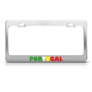  Portugal Flag Country Metal license plate frame Tag Holder 