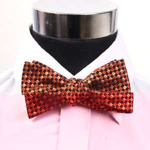  Orange based check bow tie (bow tie) 