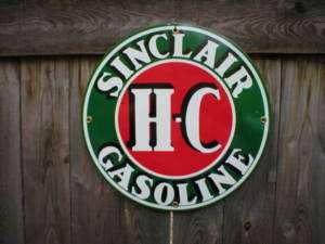 SINCLAIR HC PORCELAIN COATED SIGN METAL ADV SIGNS S  