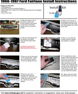 Printed install instructions