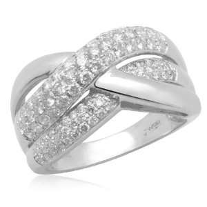   Gold Bridge Diamond Ring (1.00 cttw, I J Color, I2 I3 Clarity), Size 7
