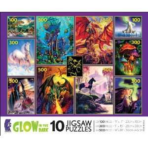 Fantasy Glow in the Dark 10 in 1 Deluxe Puzzle Set (Two 