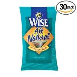 Wise All Natural Potato Chips, 2.0 Oz Bags (Pack of 30)  