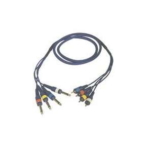  10ft 4 x RCA Male to 4 x 6.3mm (1/4 inch) Mono Male Audio 