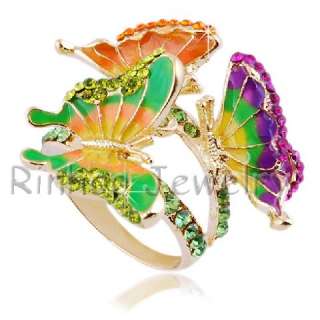 Focal → Painting oil Style butterfly 7.5# Childrens Ring+Gift Bag