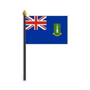  British Virgin Islands Flag Rayon On Staff 4 in. x 6 in 