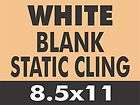 5x11 Blank CLEAR Window Static Cling Sheet  