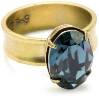 Liz Palacios Piedras Swarovski Montana Crystal Ring, Size 7 