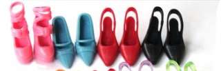 New 10 Pairs Barbie sweet Shoes For Barbie Doll clothe as Pics free 