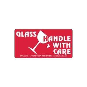  Glass Handle With Care Label, Paper, 2 x 4 Office 