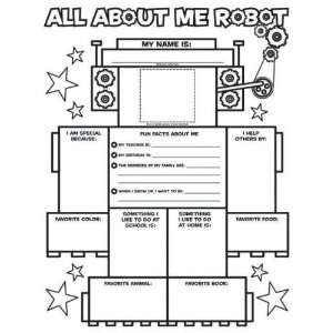  Scholastic Graphic Organizer Poster   All About Me Robot 