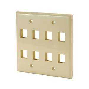  Wired Home KWGH7 Keystone Wall Plate Double Gang 8 Port 