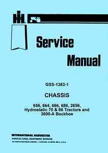INTERNATIONAL FARMALL 656 Chassis Service Shop Manual  