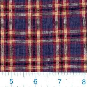  45 Wide Large Plaid Navy/Maroon Fabric By The Yard Arts 
