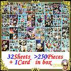 soul eater 32 sheets 250pcs 5 anime stickers in box