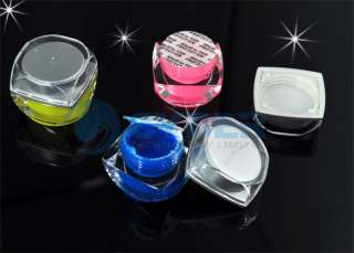 12 Color UV Acrylic Nail Art Glitter Builder Gel Cream  