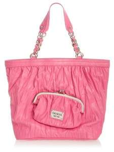 NEW GUESS HOT PINK FAUX LEATHER BOUTIQUE TOTE HANDBAG  