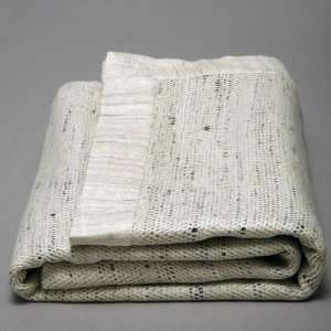  Belle Epoque Oatmeal Silk/Wool Throw Blanket