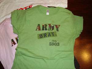 Ladies Girls Army Brat Ringspun Shirt  