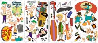   of 37 PHINEAS AND FERB WALL DECALS Disney Room Stickers Agent P Decor