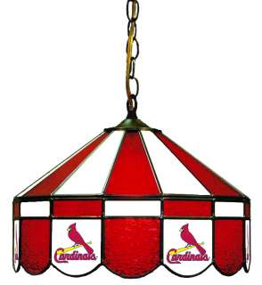   LOUIS CARDINALS 16 STAINED GLASS HANGING GAME ROOM PUB LAMP BAR LIGHT