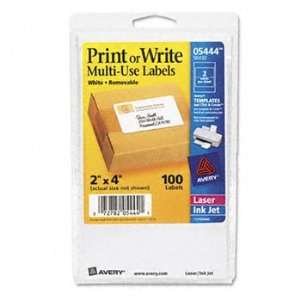  Avery 05444   Print or Write Removable Multi Use Labels, 2 