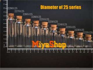 10 1000pcs Clear Glass Bottle Vial Cork 4ml 2225125  