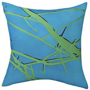  Set of 2 Abstract Blue and Green Pillows