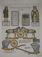 1925 Madisons & Family Carriage Paper Doll Cut Outs Pg  