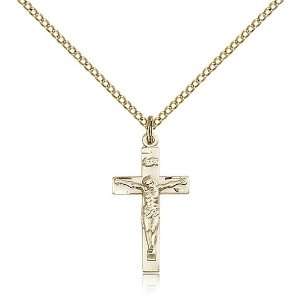   Crucifix Pendant Catholic Christian Cross Religious Medal Necklace