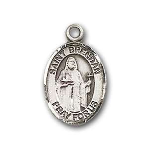   St. Brendan the Navigator Charm and Baby Boots Pin Brooch Jewelry