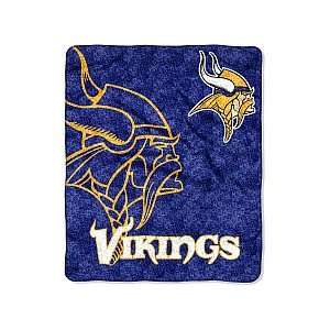   Northwest Minnesota Vikings Strobe 50x60 Sherpa Blanket Sports