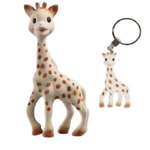   Giraffe Keychain with Reusable Dainty Baby Bag Bundle Toys & Games