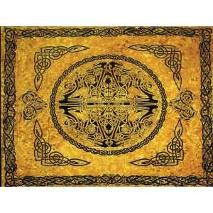  Giant Wall Tapestry ~ Amber Egyptian Knot ~ Approx 7.5 x 5 