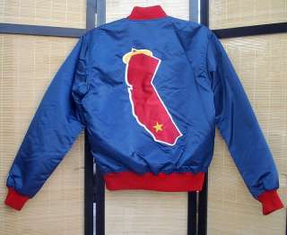 Vintage Retro Satin California Angels State Back Patch Starter Jacket 