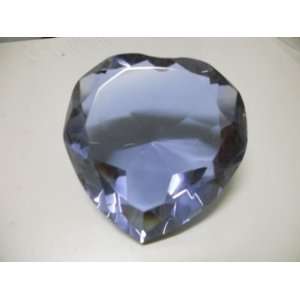   Diamond (Heart) Shaped Paperweight (Light blue)