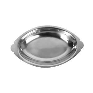   SLGT108 8 Oz Stainless Steel Oval Au Gratin Dish