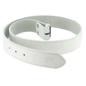  Genuine Leather White Belt Buckle Belt   WHITE  Medium 34 