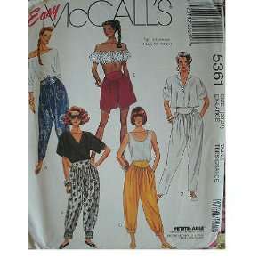 MISSES PANTS AND SHORTS SIZE 22 24 EASY MCCALLS PETITE ABLE PATTERN 