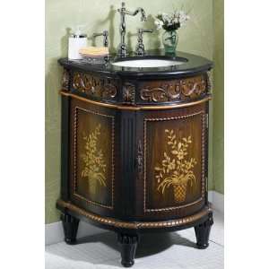  Amalia 26w Single Sink Cabinet With Black Granite Top 