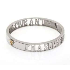  NW Noir for DC Comics Silver Super Girl Bangle Bracelet 