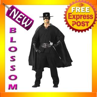 E24 Bandido Zorro Adult Mens Hero Fancy Costume M L XL  