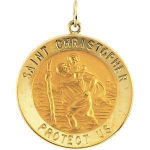  14kt St. Christopher Medal 25mm/14kt yellow gold Jewelry