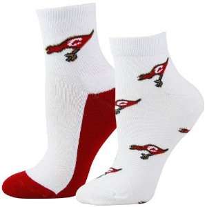   Ladies White Quarter & Footie 2 Pack Socks