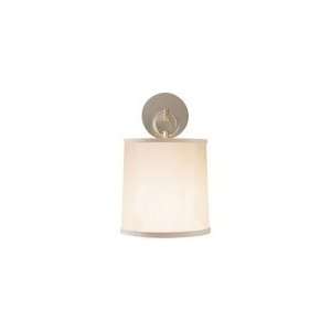 Barbara Barry French Cuff Sconce in Soft Silver with Silk Shade by 